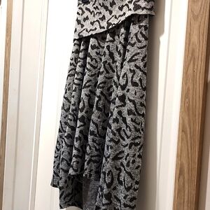 A large size Chances R grey and black sweater.